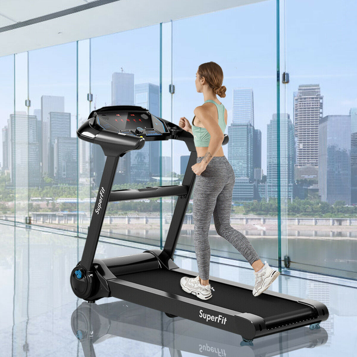Folding Treadmill with Bluetooth Speaker